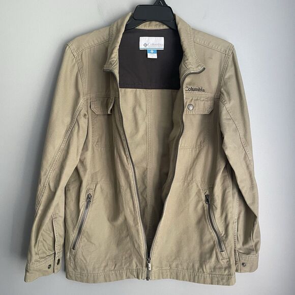 Columbia Corduroy Jacket Full Zip Men M Lightweight Utility Workwear Zip Pockets - Picture 7 of 12